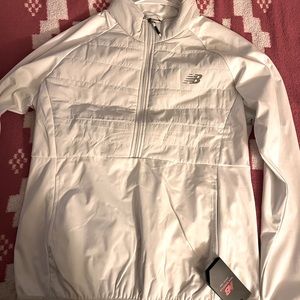 White New Balance pullover wind braker